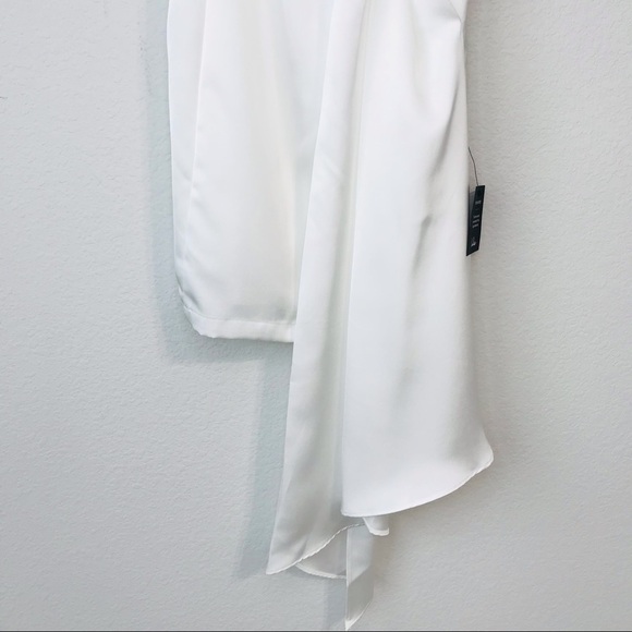 New! Lulus Romantic Allure White Satin Wedding Bridal Mini Dress - Picture 8 of 11